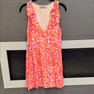 Amanda Uprichard Pink and Orange Mini Dress